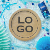 Aangepaste Logo op bijtende perkament Papieren Bordje (Feest)