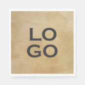 Aangepaste Logo op bijtende perkament Servet (Voorkant)