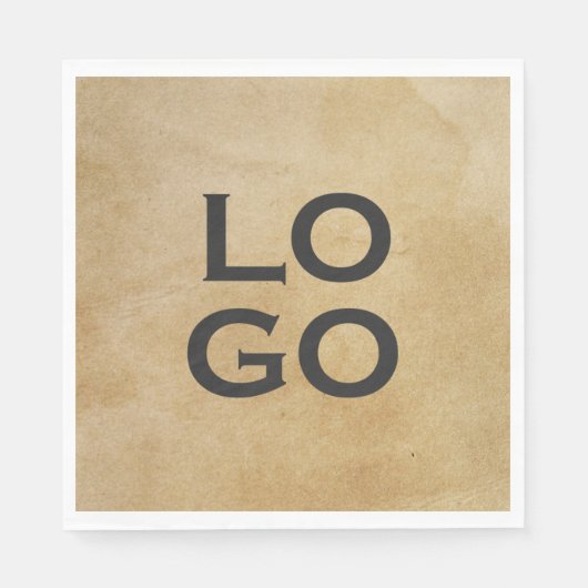 Aangepaste Logo op bijtende perkament Servet (Voorkant)
