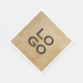 Aangepaste Logo op bijtende perkament Servet (Hoek)