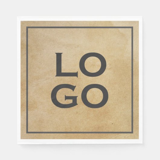 Aangepaste Logo op bijtende perkamenten met Lijst Servet (Voorkant)