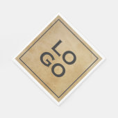 Aangepaste Logo op bijtende perkamenten met Lijst Servet (Hoek)