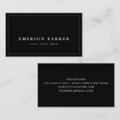 Aangepaste logo op gouden gradiëntcirkel zwart visitekaartje (Voorkant / Achterkant)