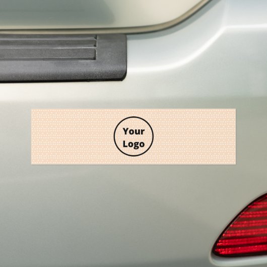 Aangepaste logo op kleine witte stippen op blush bumpersticker (Op auto)