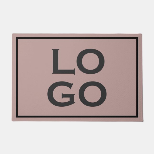 Aangepaste Logo op mosterdroze met Lijst Deurmat (Voorkant)
