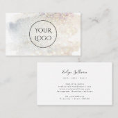 aangepaste logo op waterverf glitter visitekaartje (Voorkant / Achterkant)