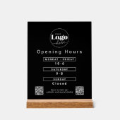 Aangepaste Logo Openingstijden aanrecht Acryl Bord (Voorkant)