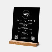 Aangepaste Logo Openingstijden aanrecht Acryl Bord (Hoek)