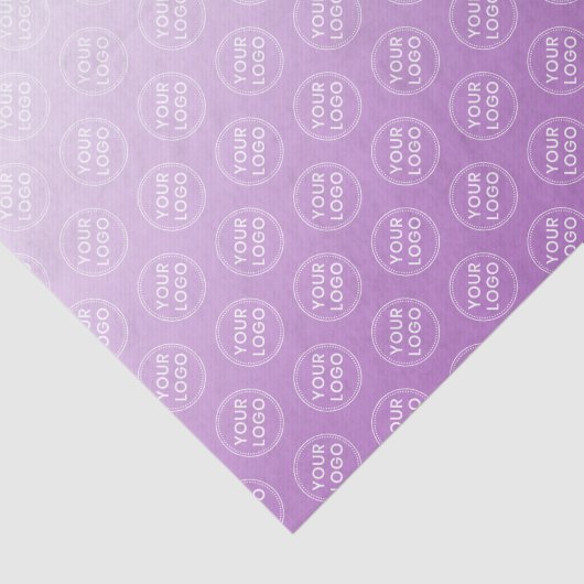 Aangepaste logo paarse gradiënt bedrijfsverpakking tissuepapier (Detail)