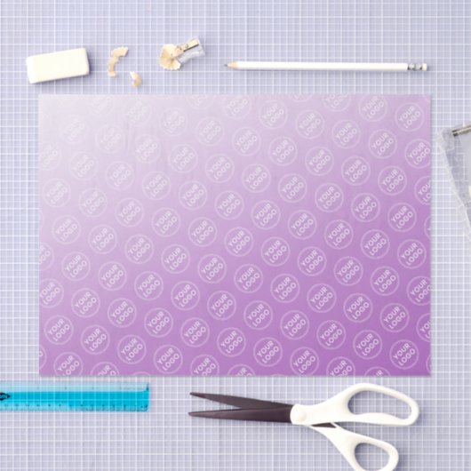 Aangepaste logo paarse gradiënt bedrijfsverpakking tissuepapier (Craft)