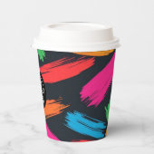 Aangepaste Logo Paint Splatter Papier Cup 8 oz Papieren Bekers (Links)