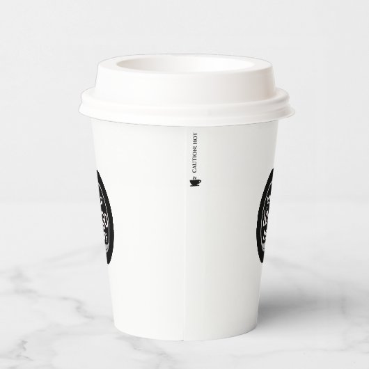 Aangepaste Logo Paper Cup met "Attentie Hot" Papieren Bekers (Rechts)