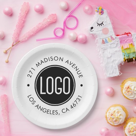 Aangepaste Logo Papieren Bordje (Feest)