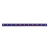 Aangepaste Logo Patroon Blauw Promotie 1.5" Grosgrain Lint (Voorkant)