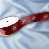 Aangepaste Logo Patroon Rood Promotie 1.5" Satijnen Lint