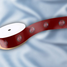 Aangepaste Logo Patroon Rood Promotie 1.5" Satijnen Lint