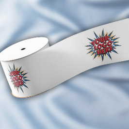 Aangepaste Logo Patroon Wit Promotie 3" Grosgrain Lint