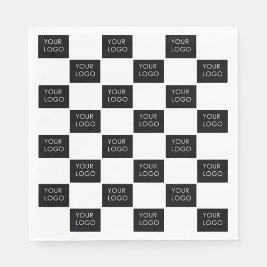 Aangepaste Logo Pattern Professioneel Bedrijf Bedr Servet (Voorkant)