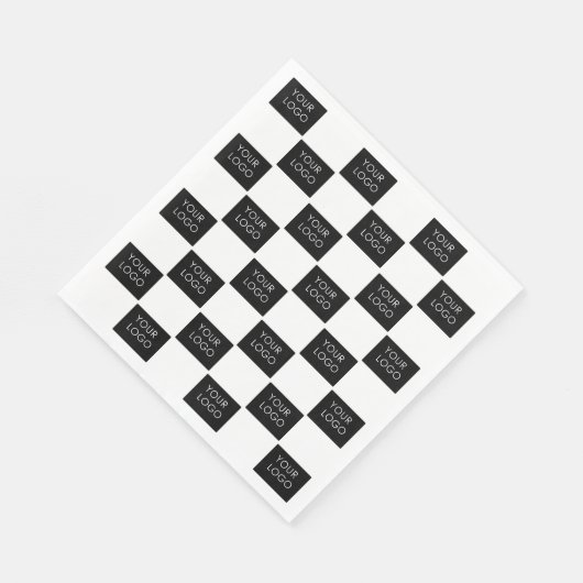 Aangepaste Logo Pattern Professioneel Bedrijf Bedr Servet (Hoek)