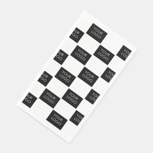 Aangepaste Logo Pattern Professioneel Bedrijf Bedr Servet (Hoek)