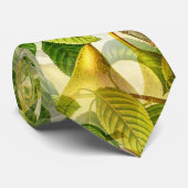 Aangepaste logo peren en bladeren stropdas (Opgerold)