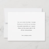 Aangepaste Logo persoonlijke zakelijke dank Kaart (Achterkant)