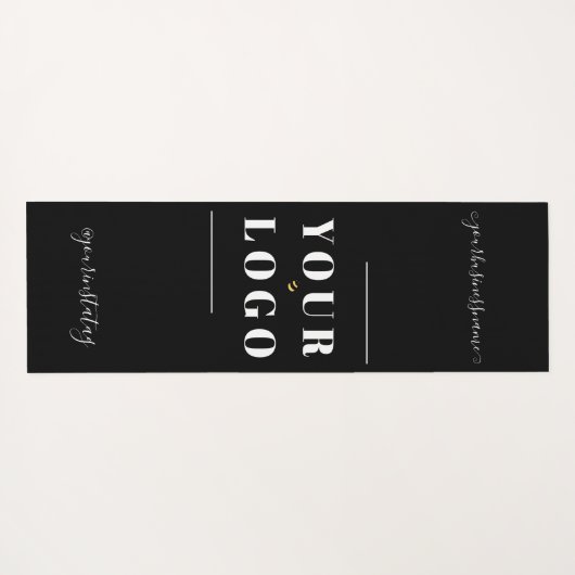Aangepaste Logo persoonlijke zwarte witte yoga voo Yogamat (Achterkant (horizontaal))
