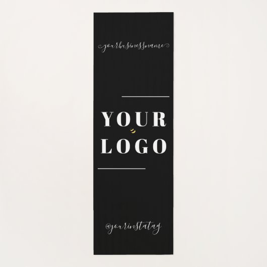Aangepaste Logo persoonlijke zwarte witte yoga voo Yogamat (Achterkant)