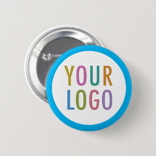 Aangepaste Logo Pin Terug Button Ronde Badge Sky B