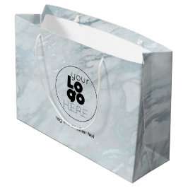 Aangepaste Logo Platinum Marble XL Papieren winkel Groot Cadeauzakje
