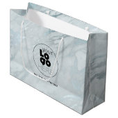 Aangepaste Logo Platinum Marble XL Papieren winkel Groot Cadeauzakje (Voorkant Gekanteld)