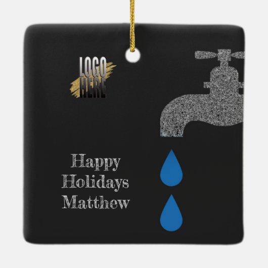 Aangepaste Logo-plug handwerktuigbouwmachines Keramisch Ornament (Achterkant)