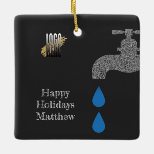 Aangepaste Logo-plug handwerktuigbouwmachines Keramisch Ornament (Voorkant)