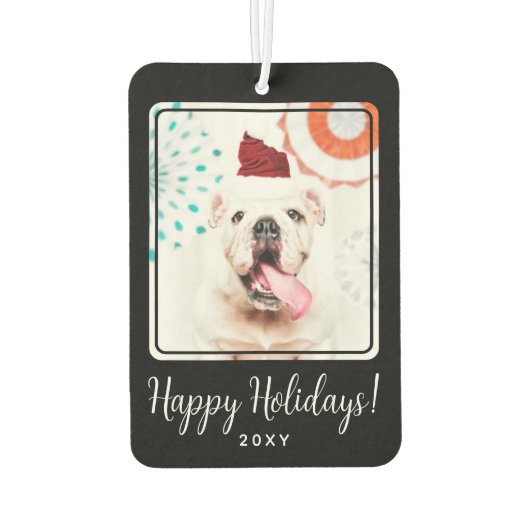 Aangepaste Logo Prettige feestdagen-foto Luchtverfrisser (Achterkant)