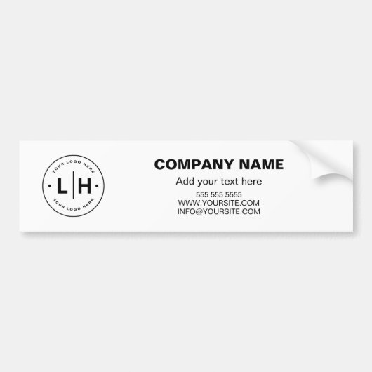 Aangepaste Logo Professional Business Bumpersticker (Voorkant)