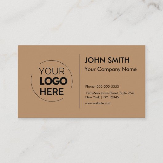 Aangepaste Logo Professional Modern Minimalistisch Visitekaartje (Voorkant)