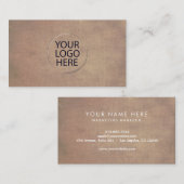 Aangepaste Logo | professioneel kraftpapier Visitekaartje (Voorkant / Achterkant)