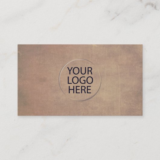 Aangepaste Logo | professioneel kraftpapier Visitekaartje (Voorkant)