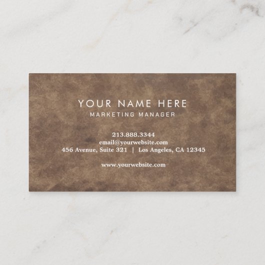 Aangepaste Logo | professioneel kraftpapier Visitekaartje (Achterkant)