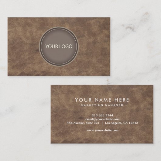 Aangepaste Logo | professioneel kraftpapier Visitekaartje (Voorkant / Achterkant)