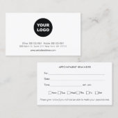 Aangepaste Logo professionele benoemingsherinnerin Visitekaartje (Voorkant / Achterkant)