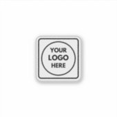 Aangepaste Logo | Professionele branded waterfles Sticker (Voorkant)