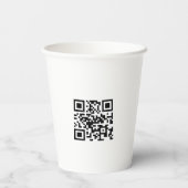 Aangepaste logo promotie evenement QR-code  Papieren Bekers (Achterkant)