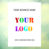 Aangepaste Logo promotie Uw bedrijf op maat Raamsticker (Vel 3)