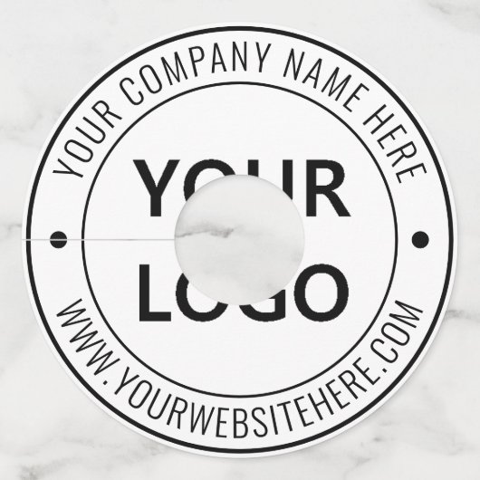 Aangepaste Logo promotie Uw bedrijf op maat Wijnglaslabel (Voorkant)