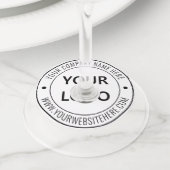 Aangepaste Logo promotie Uw bedrijf op maat Wijnglaslabel (Dichtbij)