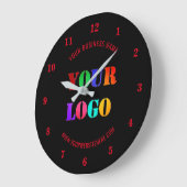 Aangepaste Logo promotieactiviteiten - Uw kleuren Grote Klok (Hoek)