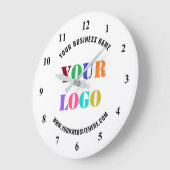 Aangepaste Logo promotieklok uw kleuren op Grote Klok (Hoek)