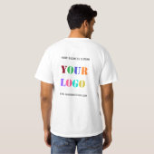 Aangepaste Logo promoties voor bedrijven op maat T-shirt (Achterkant volledig)