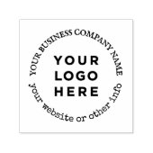 Aangepaste Logo promotietekst Website Zelfinktende Stempel (Design)